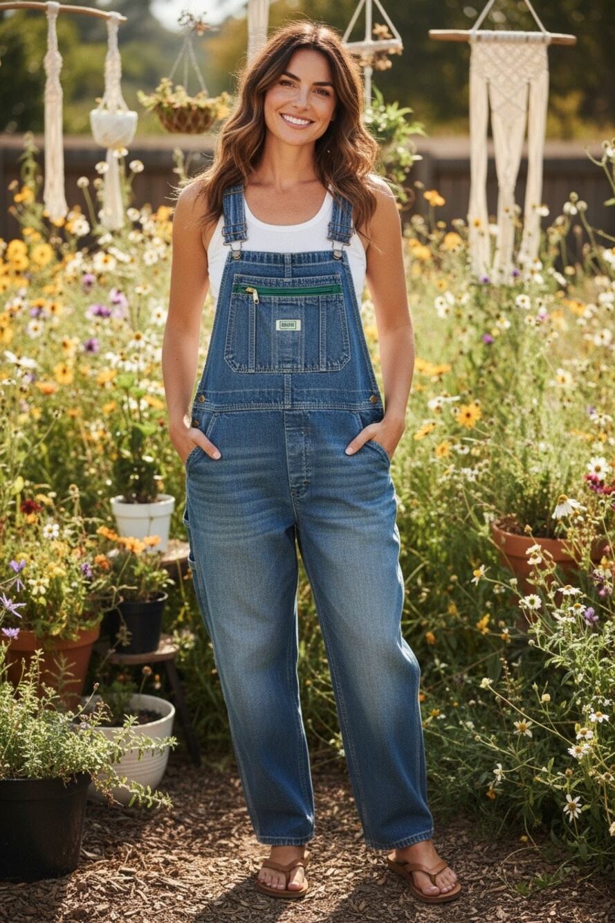 Liberty Faded Worn Bib Overall Distressed XL 25” inseam Sun Garden Rodeo Country